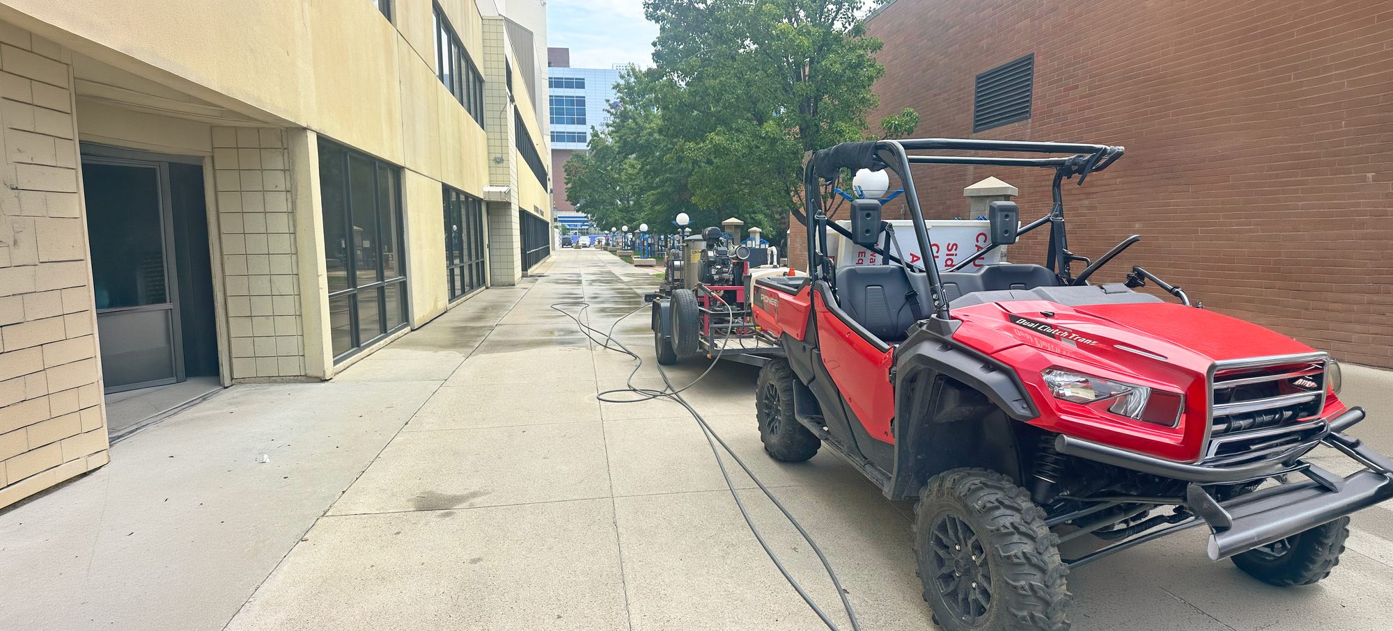 PWSI mobile hot-water rig on site